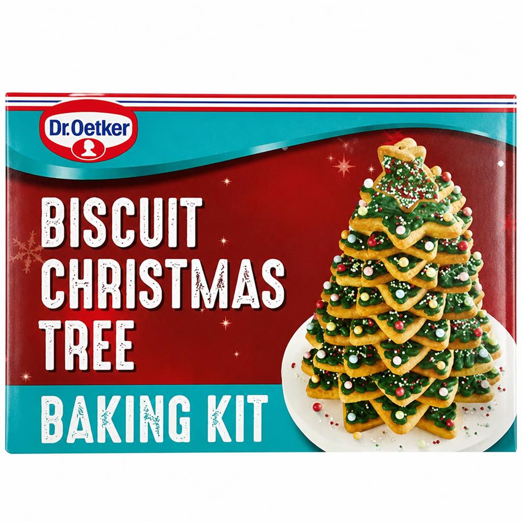 Dr. Oetker Biscuit Christmas Tree Baking & Decorating Kit 640g