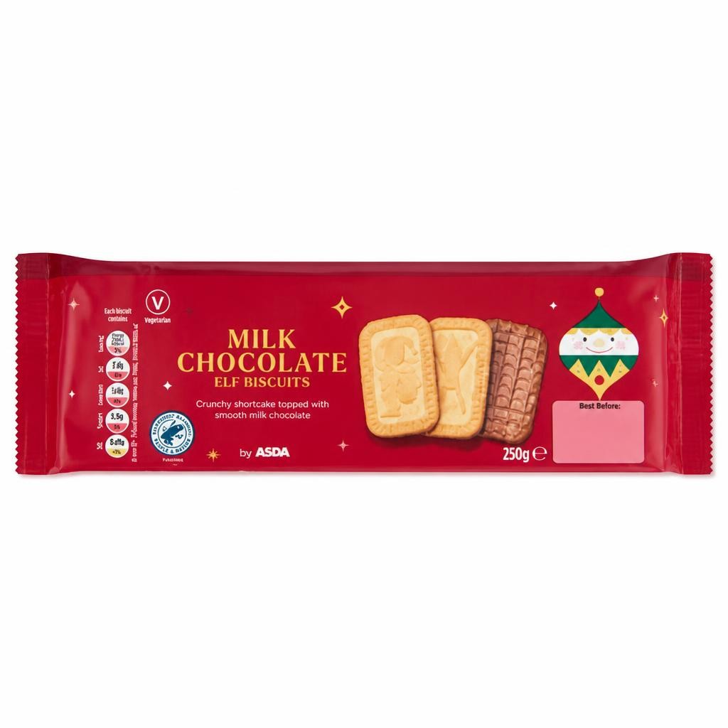 ASDA Milk Chocolate Elf Biscuits 250g