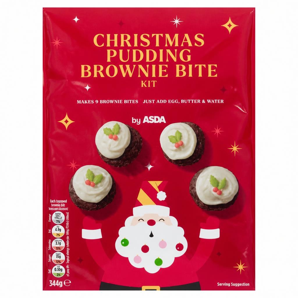 ASDA Christmas Pudding Brownie Bite Kit 344g