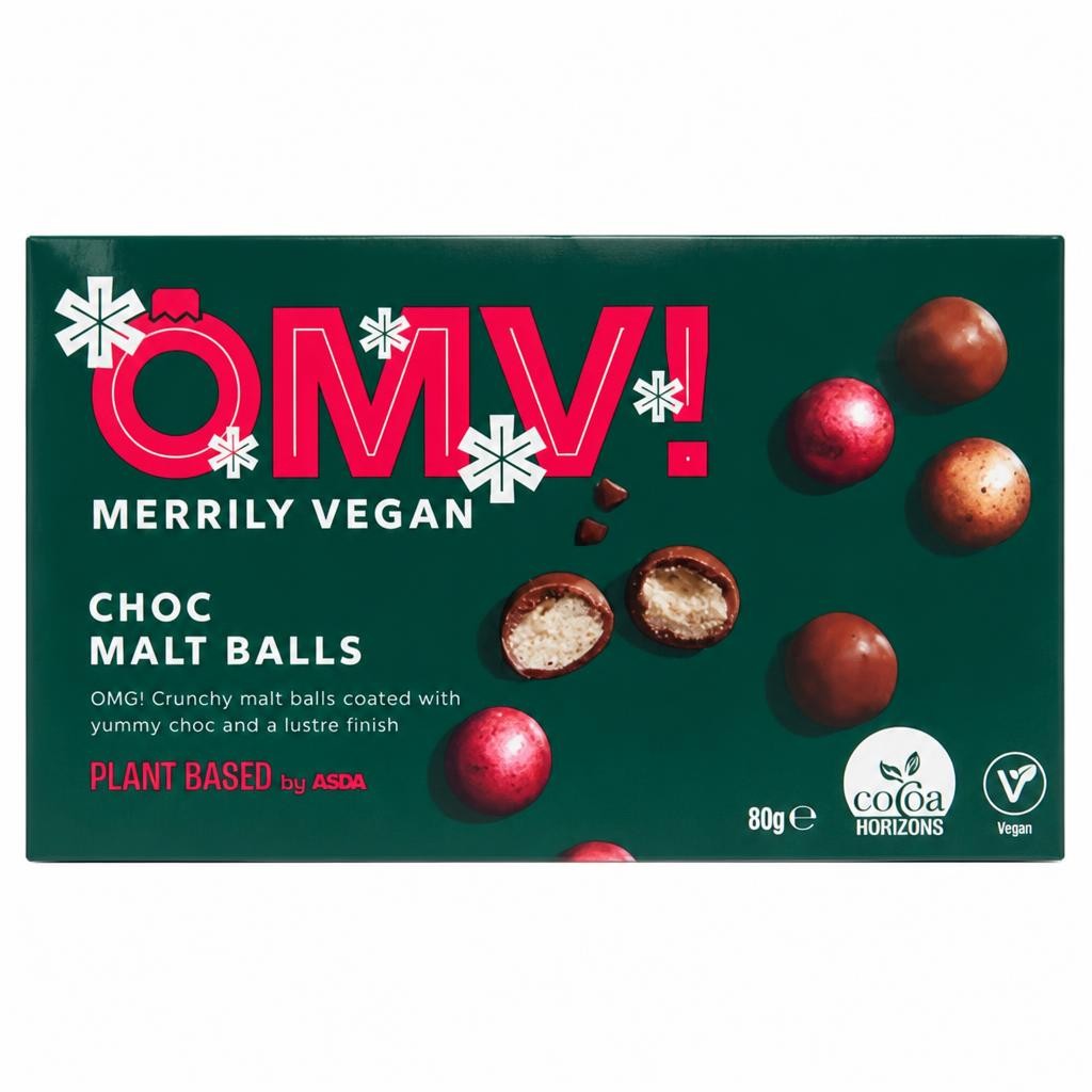 ASDA Plant Based by  OMV! Choc Malt Balls 80g
