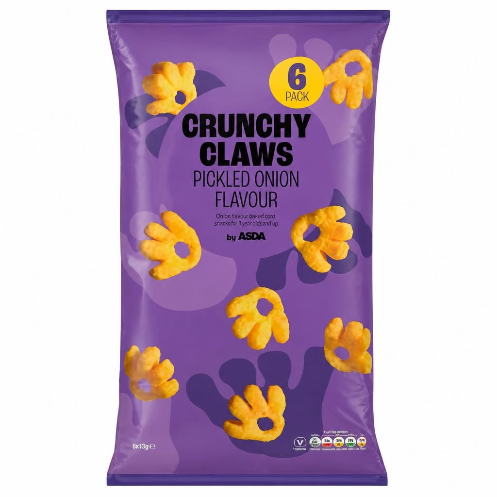 ASDA Pickled Onion Flavour Crunchy Claws 6 x 20g (120g)