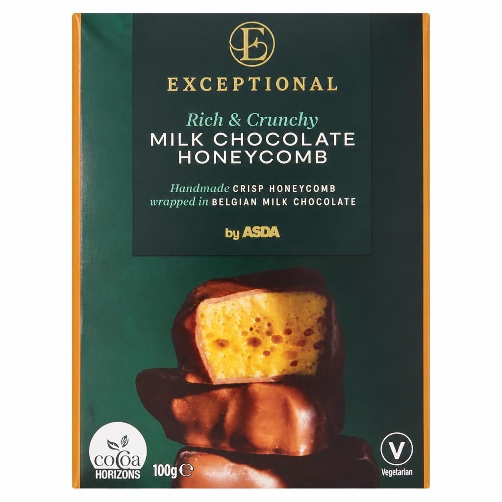 Exceptional by ASDA Milk Chocolate Honeycomb 100g