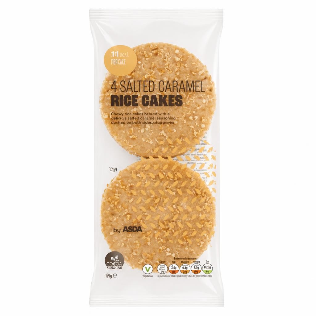 ASDA 4 Salted Caramel Rice Cakes 70g