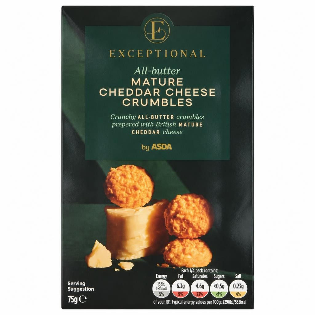 ASDA Extra Special Exceptional by  All-Butter Mature Cheddar Cheese Crumbles 75g