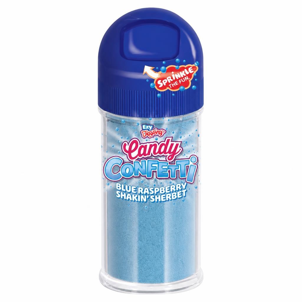 EEZY Blue Raspberry Flavour Sherbet Topping Candy Confetti 50g