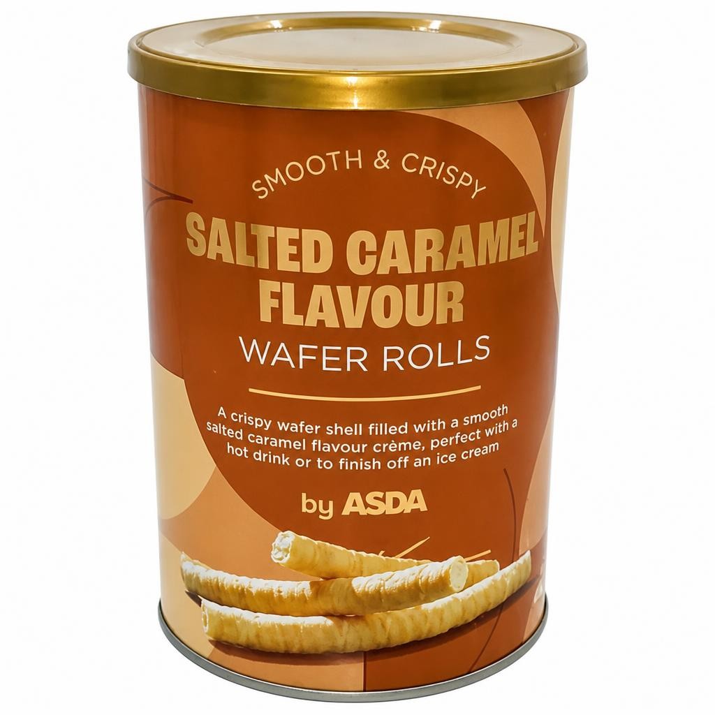 ASDA Salted Caramel Flavour Wafer Rolls 400g