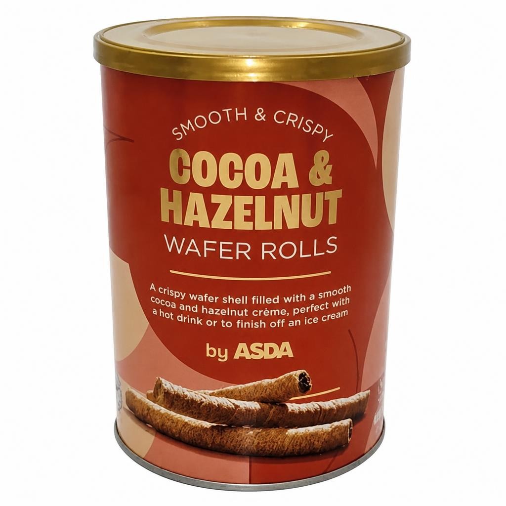 ASDA Cocoa & Hazelnut Wafer Rolls 400g