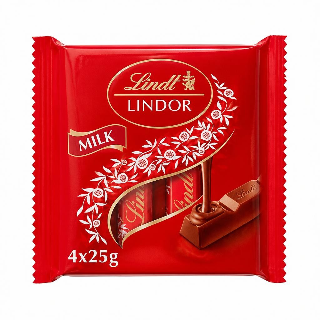 Lindt Lindor Milk Treat Bar Multipack 4x25g
