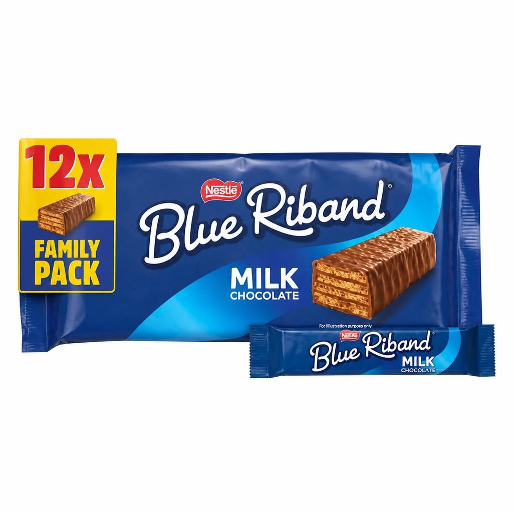 Blue Riband Milk Chocolate Wafer Biscuit Bar 12 Pack Multipack 216g