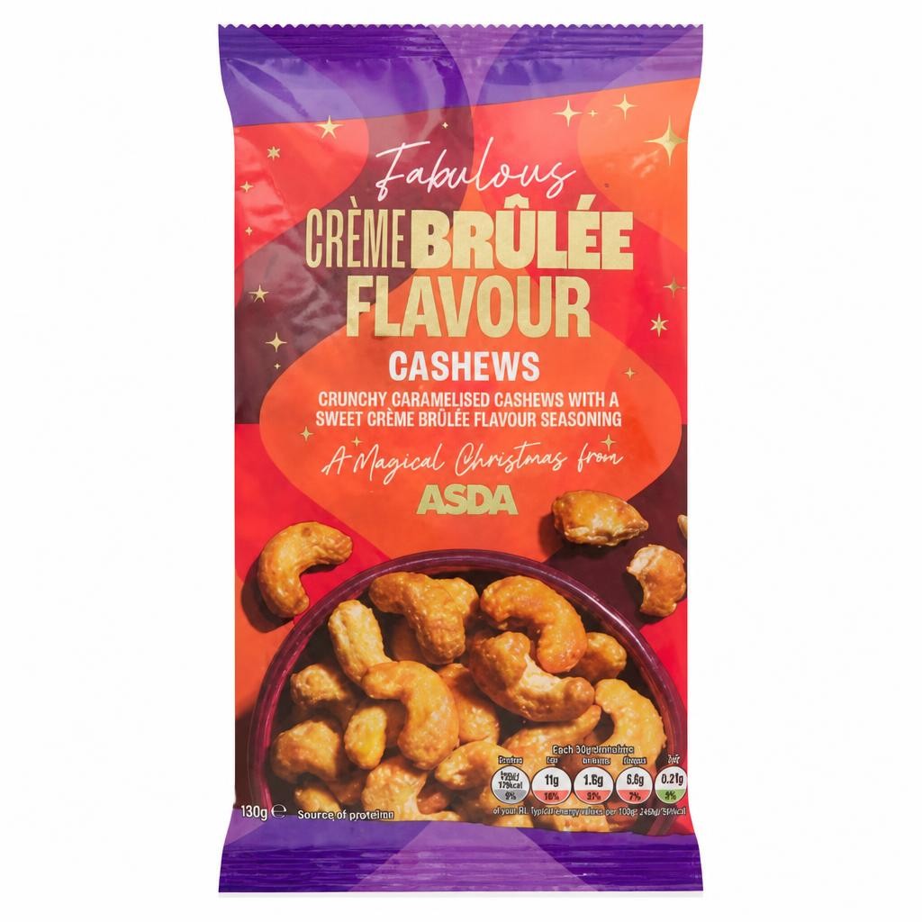ASDA Joyous Crème Brûlée Flavour Cashews 150g
