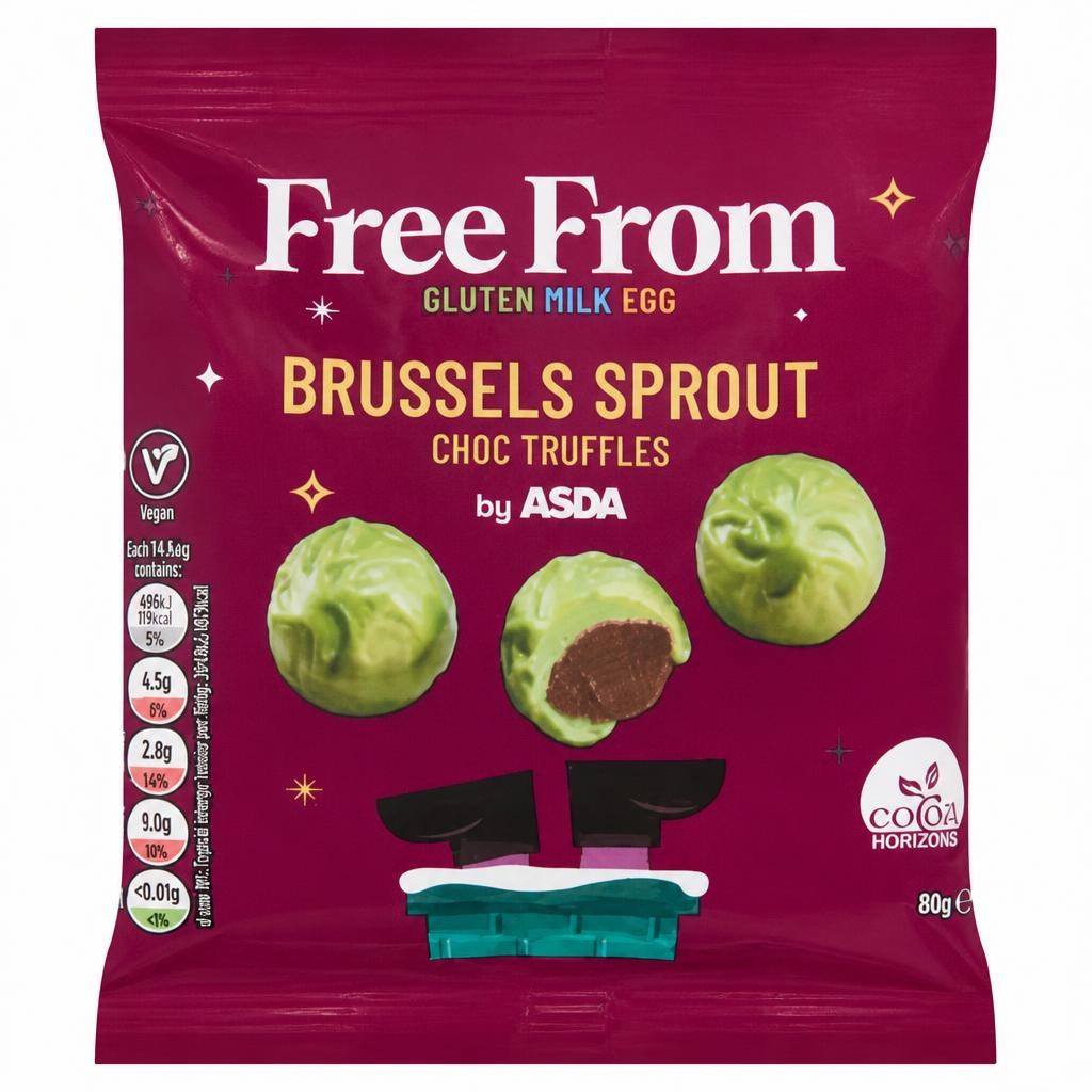 Free From by ASDA Brussels Sprout Choc Truffles 80g