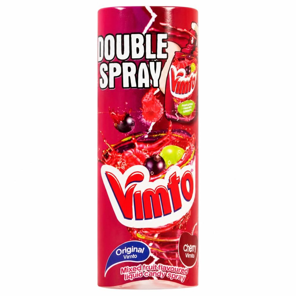Vimto Double Spray Original & Cherry Mixed Fruit Flavoured Liquid Candy Spray 12ml
