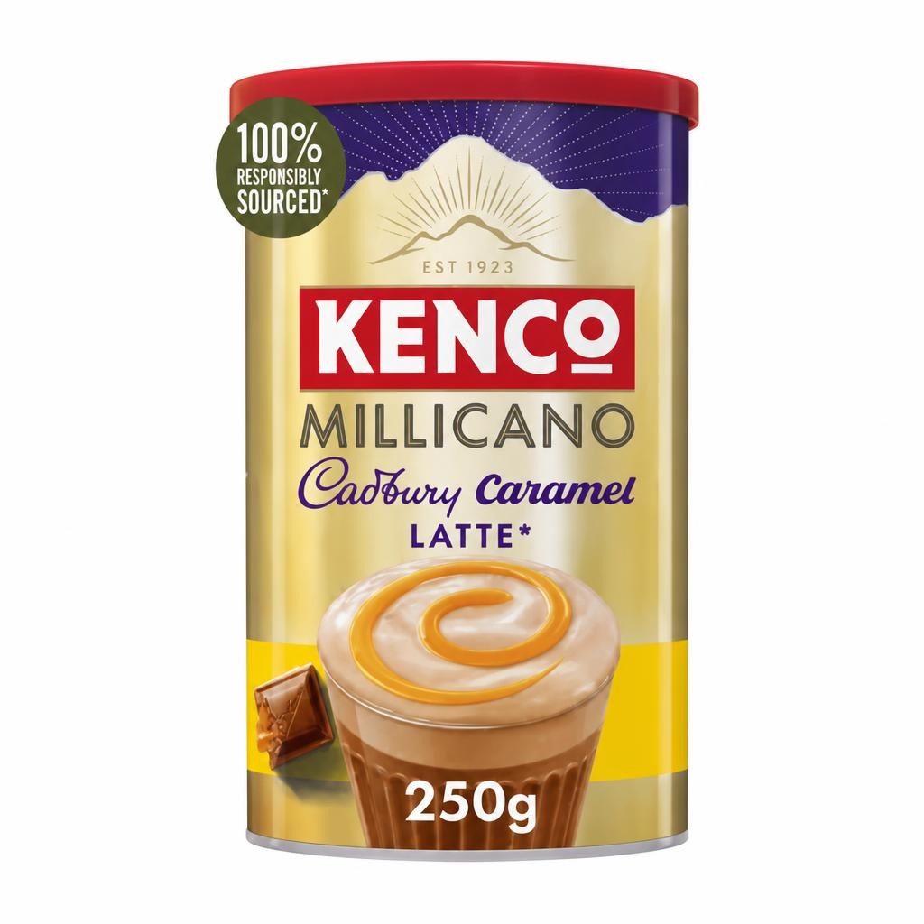 Kenco Millicano Cadbury Caramel Latte Instant Coffee 250g
