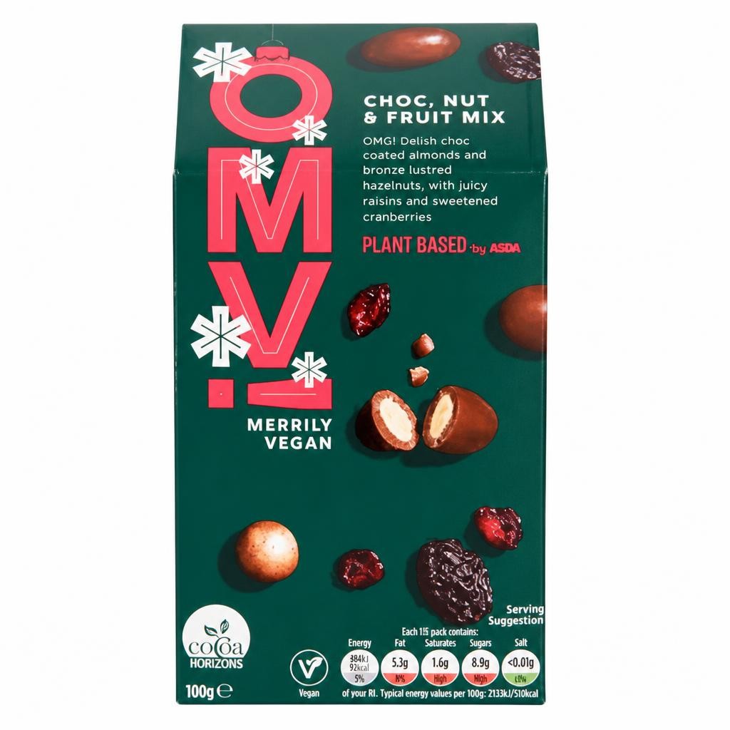 Plant Based by ASDA OMV! Choc, Nut & Fruit Mix 100g