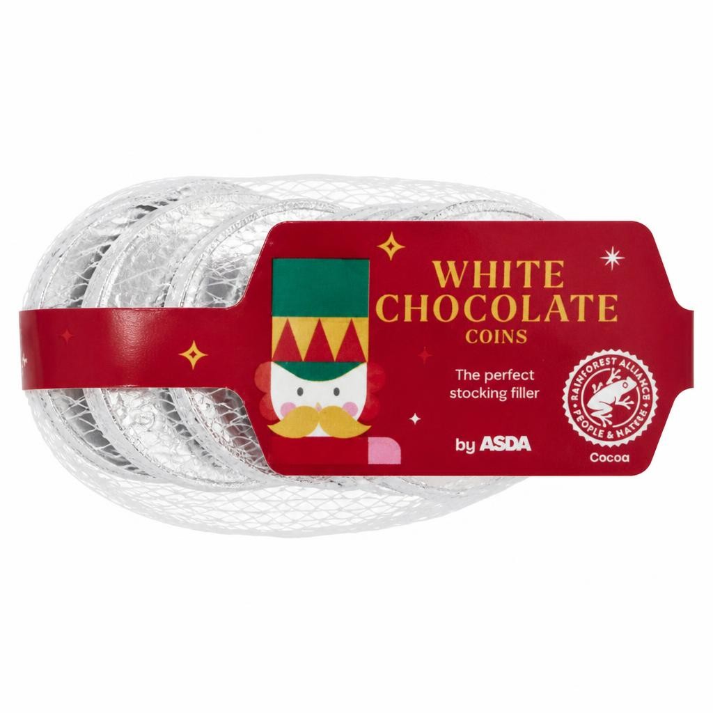 ASDA White Chocolate Coins 62g
