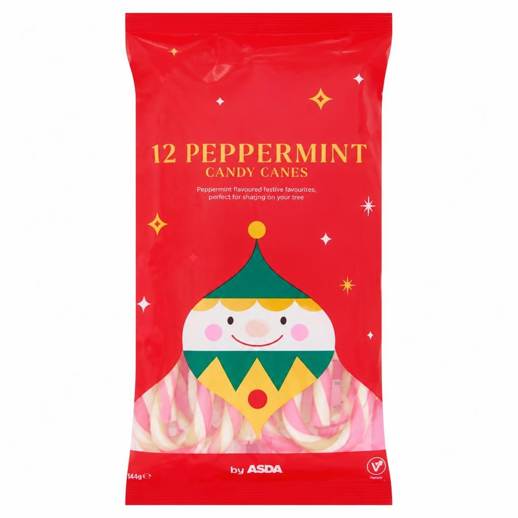 ASDA 12 Peppermint Candy Canes 144g