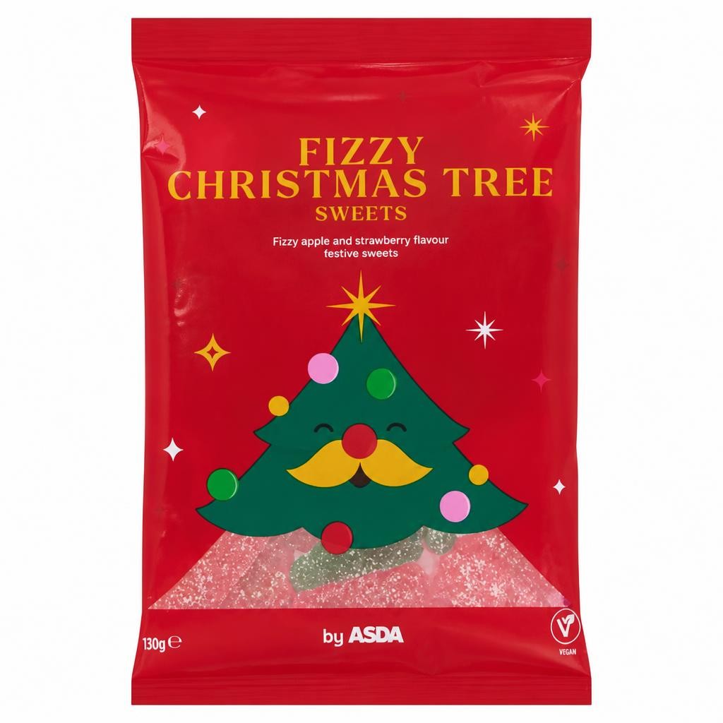 ASDA Fizzy Christmas Tree Sweets 130g