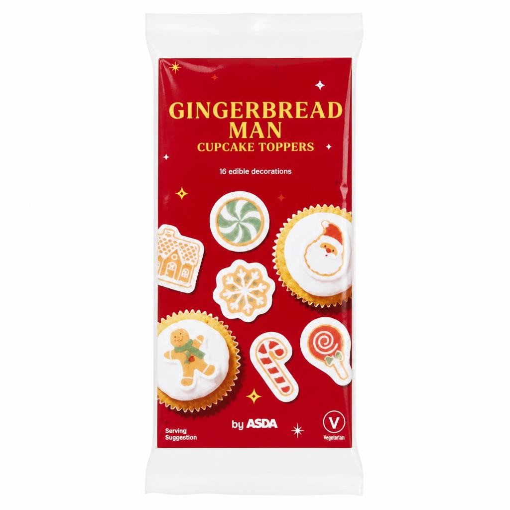 ASDA Gingerbread Man Cupcake Toppers