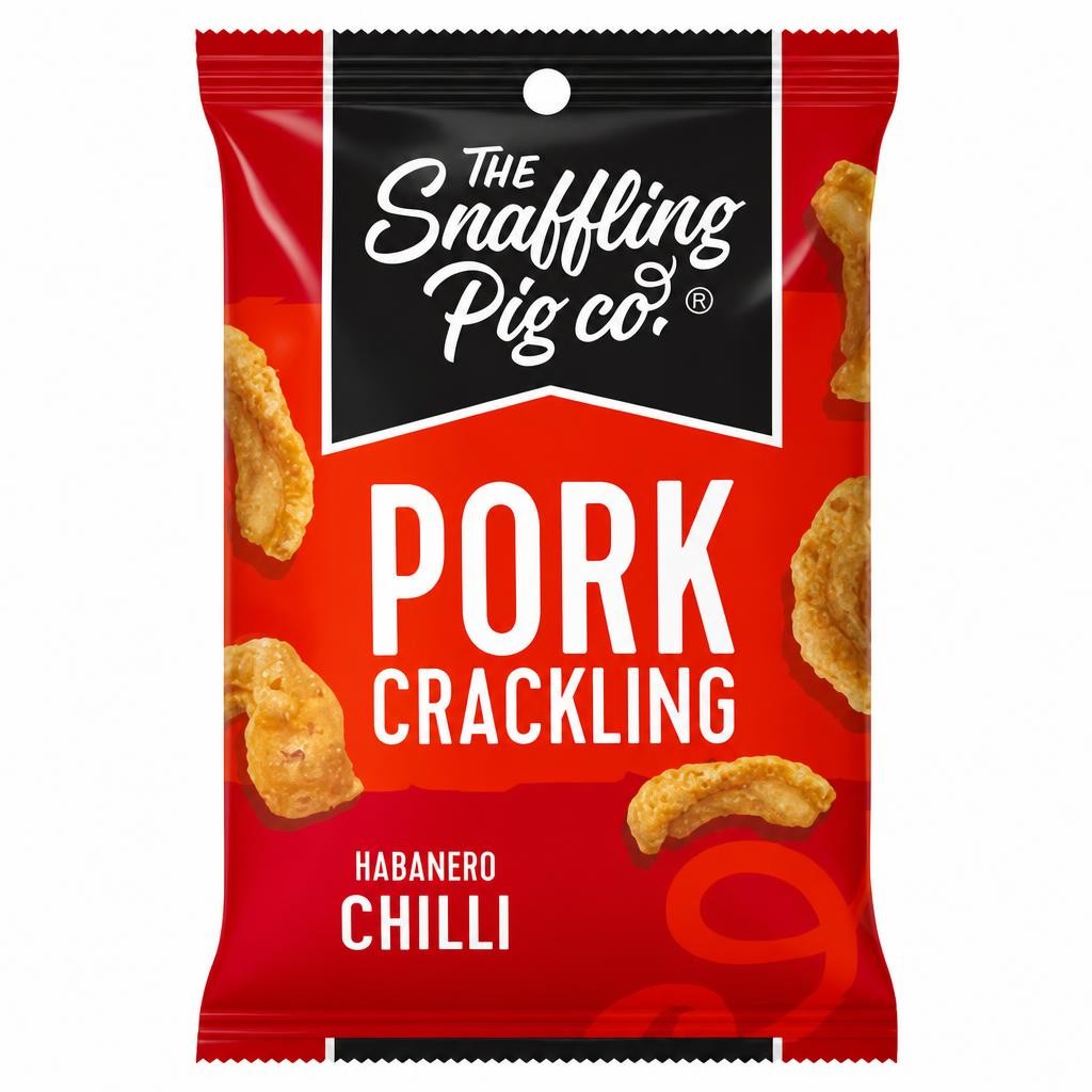The Snaffling Pig Co Pork Crackling Habanero Chilli 40g