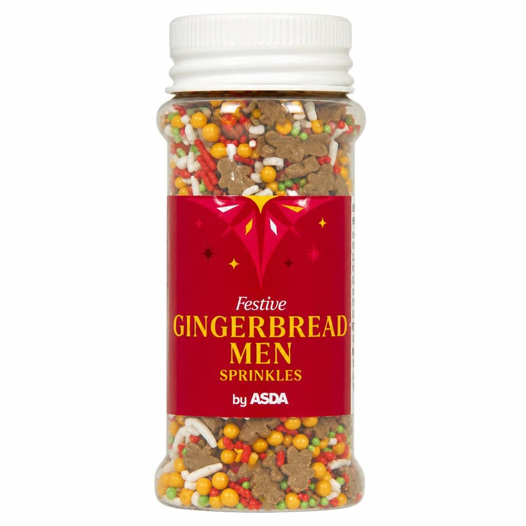ASDA Festive Gingerbread Men Sprinkles 76g
