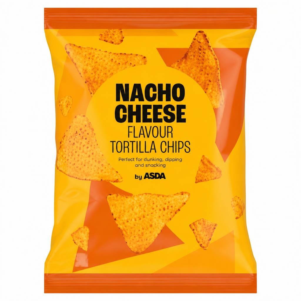 ASDA Nacho Cheese Flavour Tortilla Chips 180g