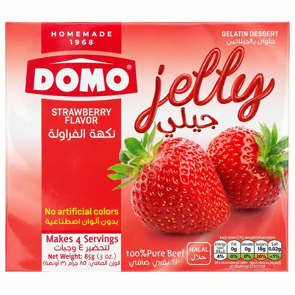 Domo Strawberry Flavor Jelly 85g