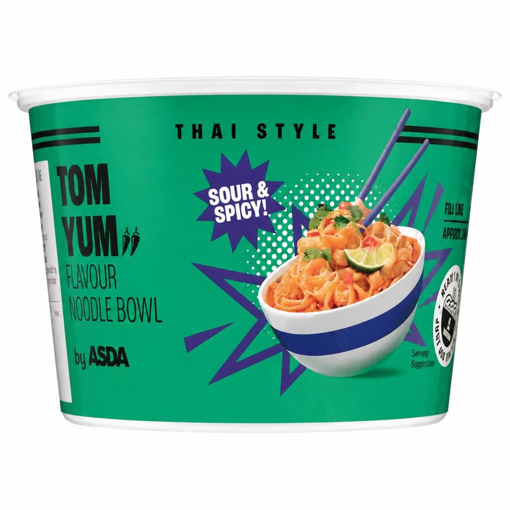 ASDA Thai Style Tom Yum Flavour Noodle Bowl 66g