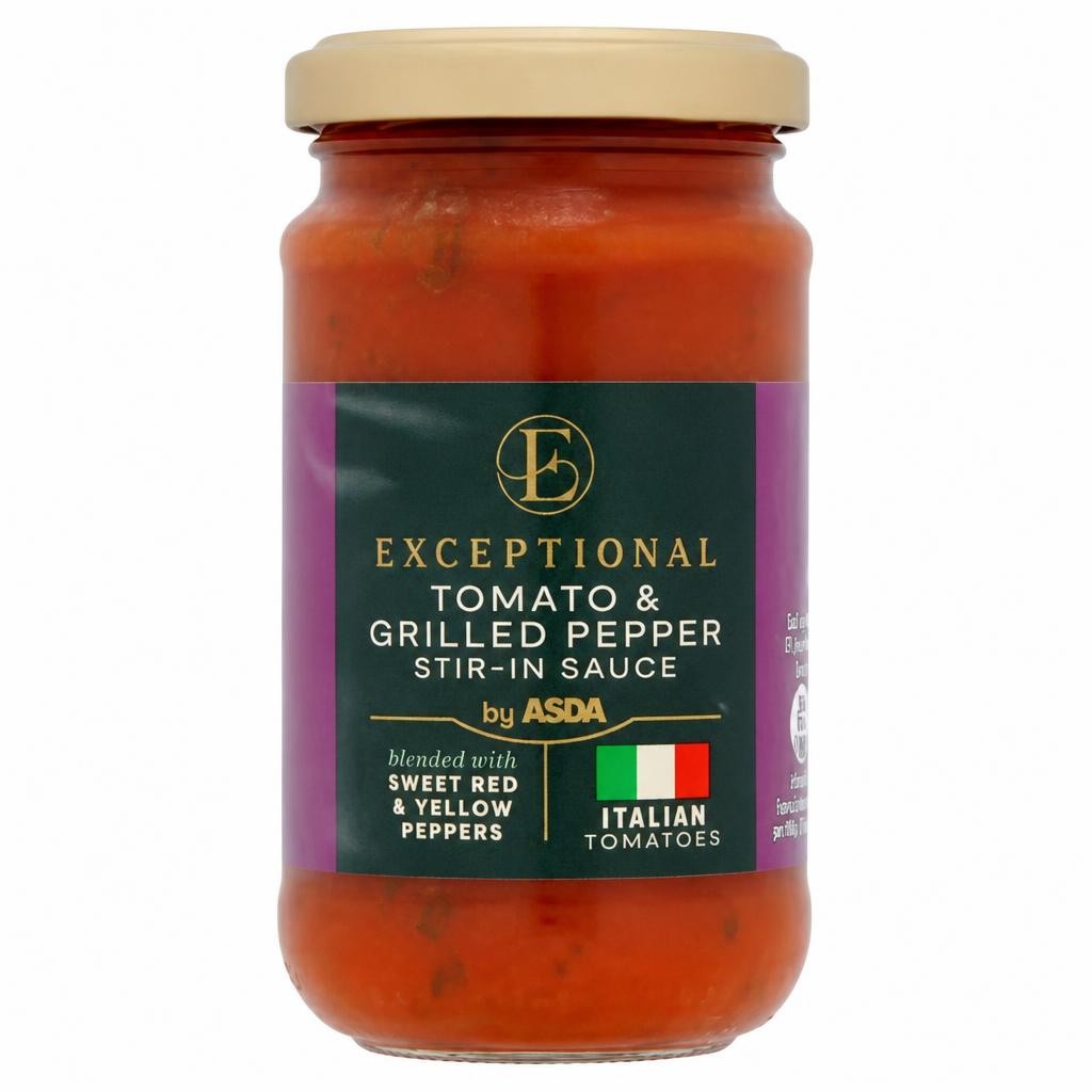 Exceptional by ASDA Tomato & Grilled Pepper Stir-in Sauce 190g