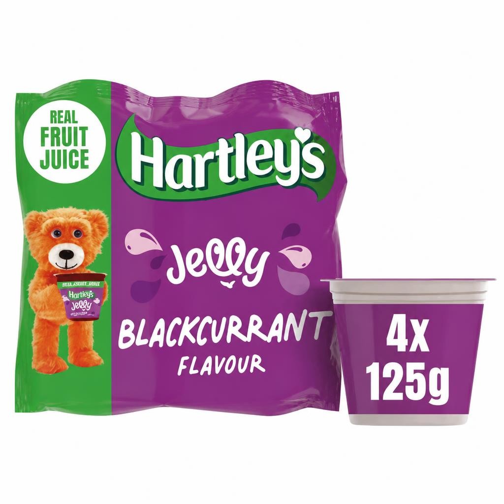 Hartley's Blackcurrant Flavour Jelly 4 x 125g (500g)