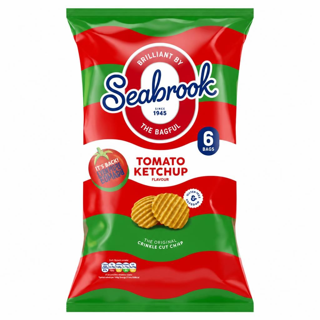 Seabrook Tomato Ketchup Flavour 6 x 25g