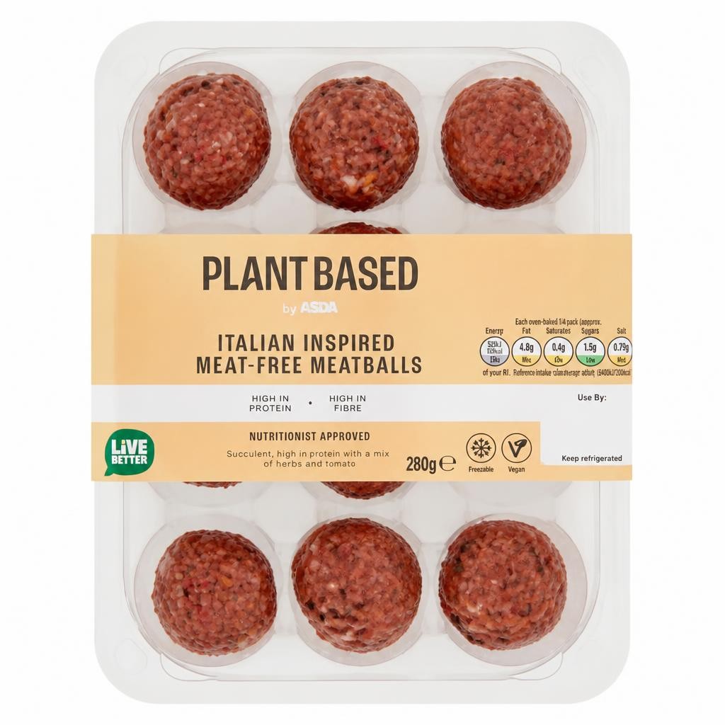 ASDA Plant Based Italian Inspired Meat-Free Meatballs 280g