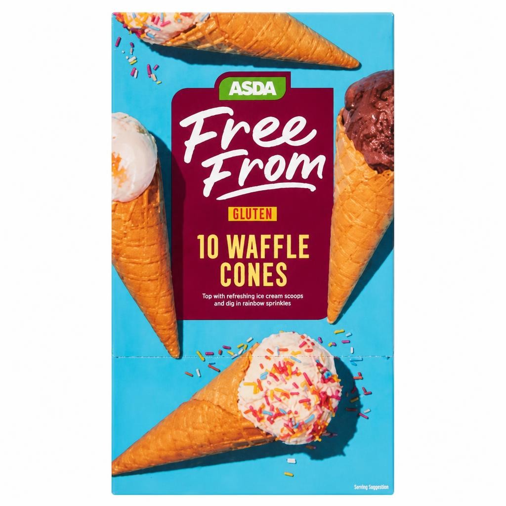 ASDA Free From Free From Gluten 10 Waffle Cones
