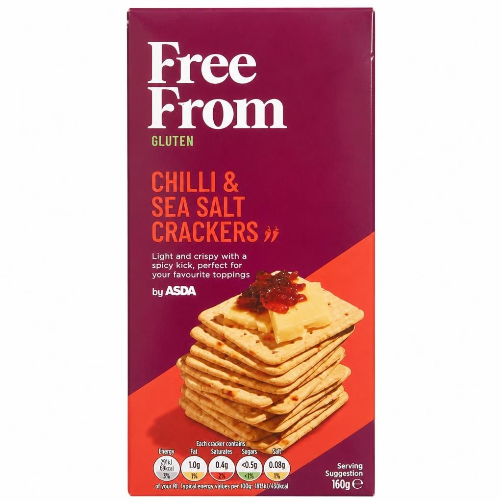 Free From by ASDA Chilli & Sea Salt Crackers 160g
