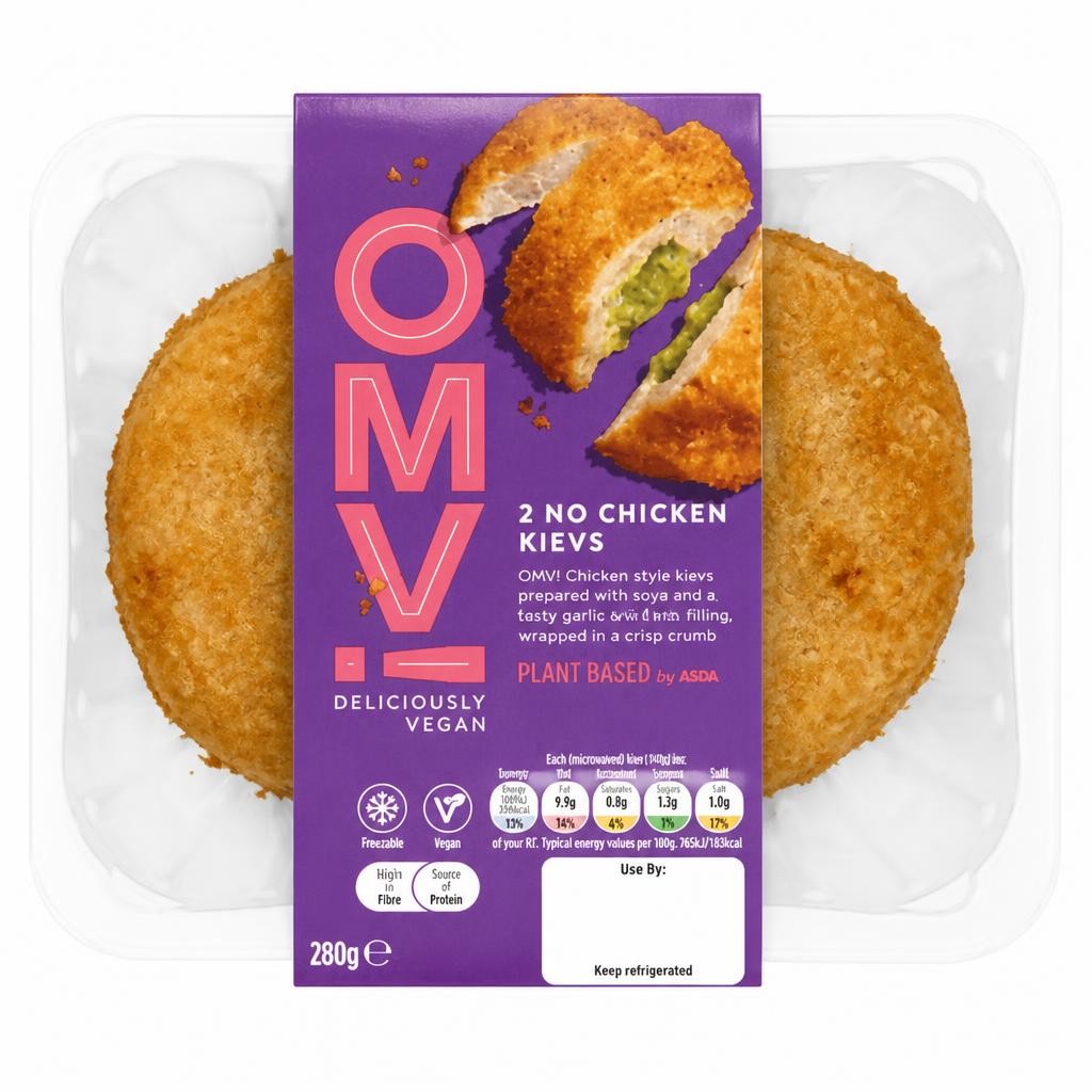 OMV! Deliciously Vegan Plant Based OMV! 2 No Chicken Kievs 280g