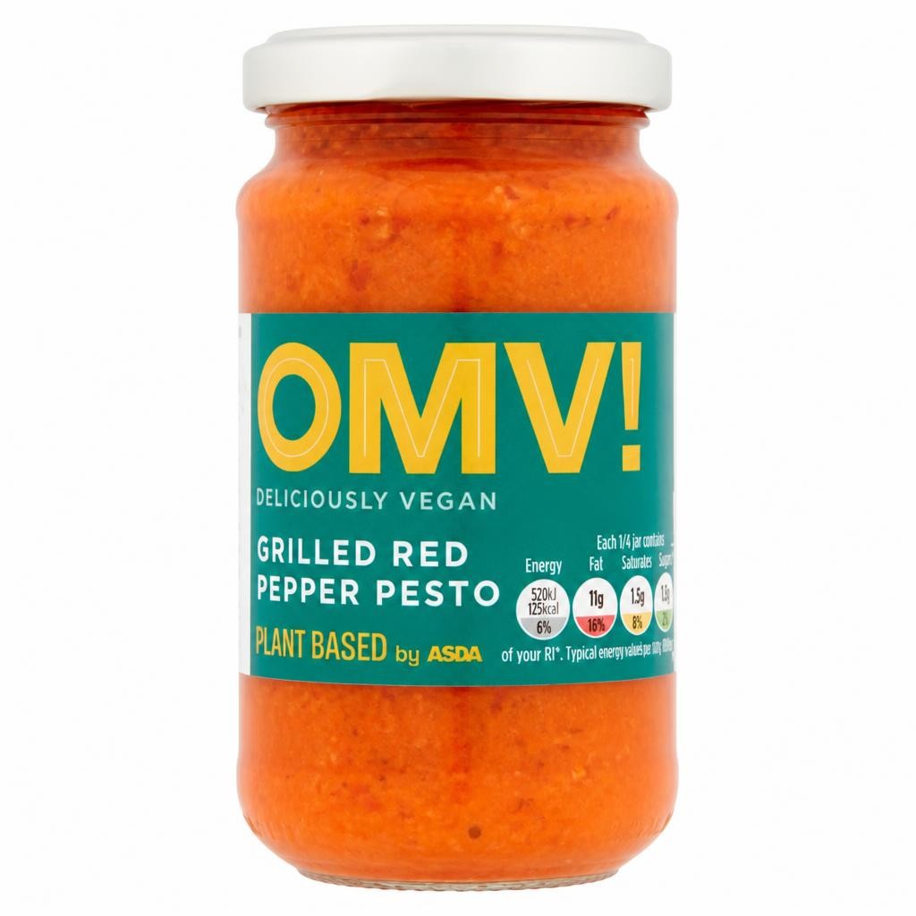 OMV! Deliciously Vegan Plant Based OMV! Grilled Red Pepper Pesto 190g