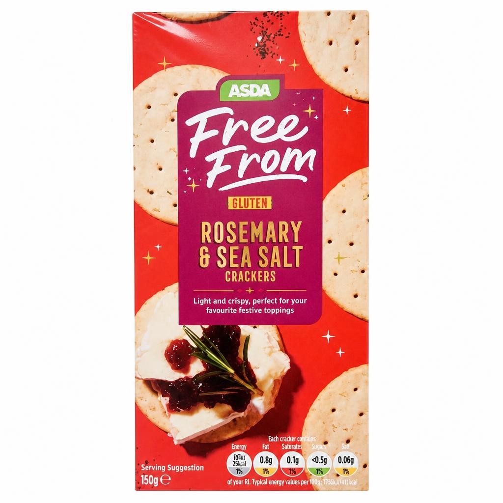 ASDA Free From Rosemary & Sea Salt Crackers 160g