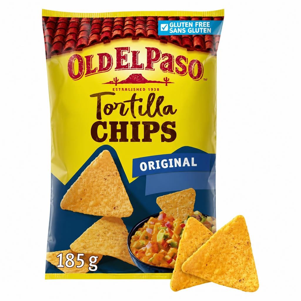 Old El Paso Gluten Free Crunchy Salted Tortilla Chips 185g