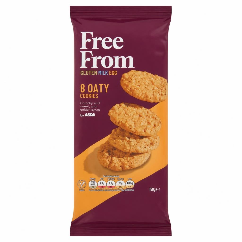 ASDA Free From Free From by  8 Oaty Cookies 150g