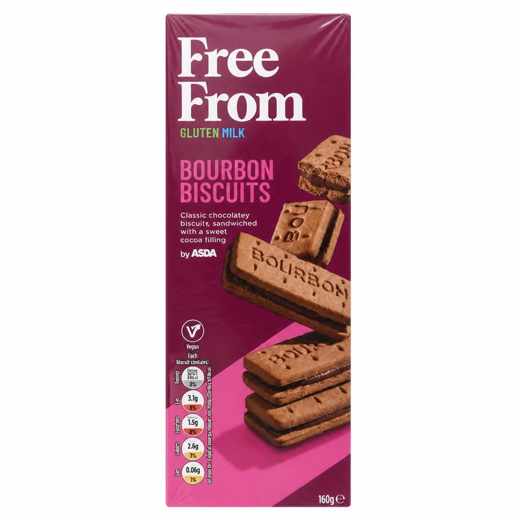 ASDA Free From Free From by  Bourbon Biscuits 160g