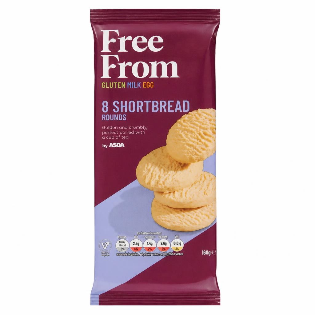 ASDA Free From Free From by  8 Shortbread Rounds 150g