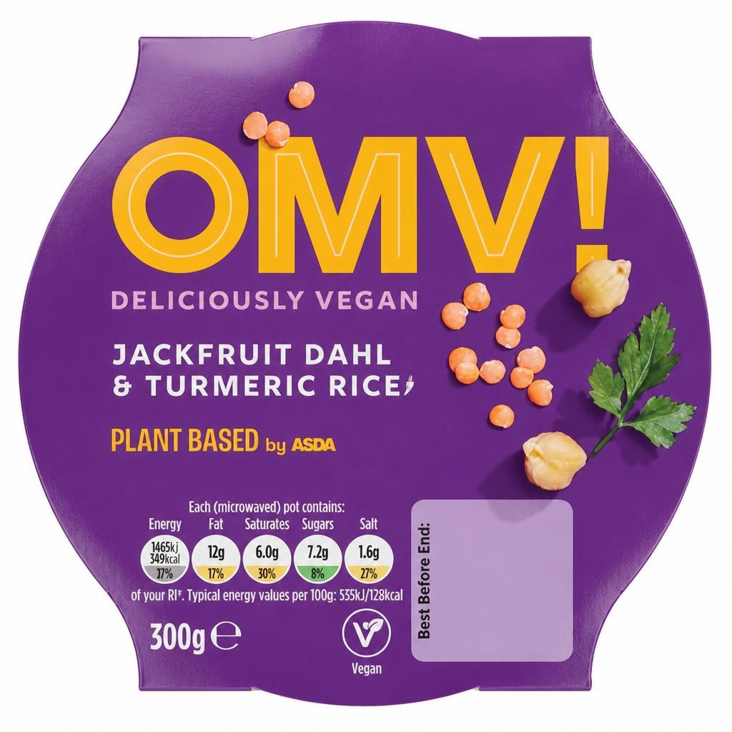 OMV! Deliciously Vegan Plant Based OMV! Jackfruit Dahl & Turmeric Rice 300g