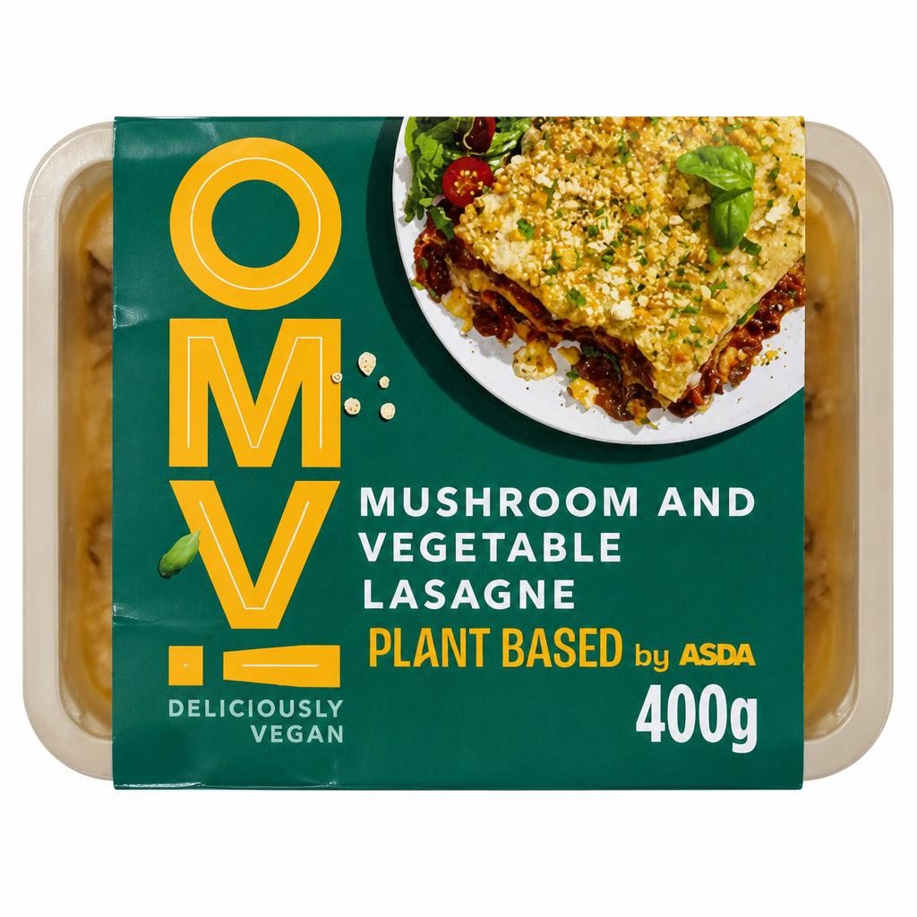 OMV! Deliciously Vegan OMV! Plant Based by  Mushroom and Vegetable Lasagne 400g