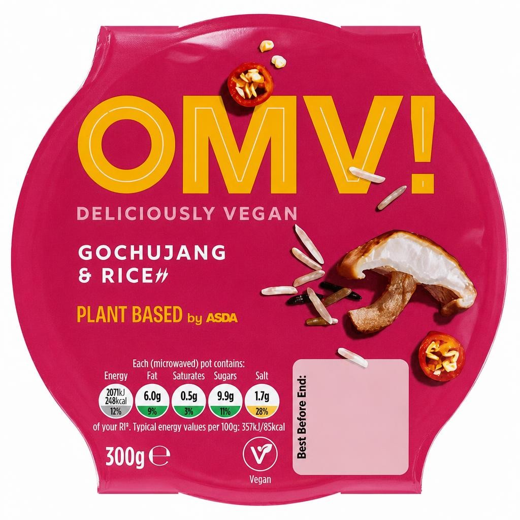 OMV! Deliciously Vegan Plant Based OMV! Gochujang & Rice 300g