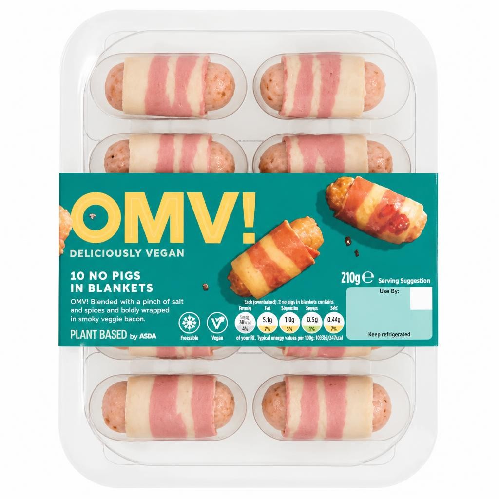 Plant Based by ASDA OMV! 10 No Pigs in Blankets 210g