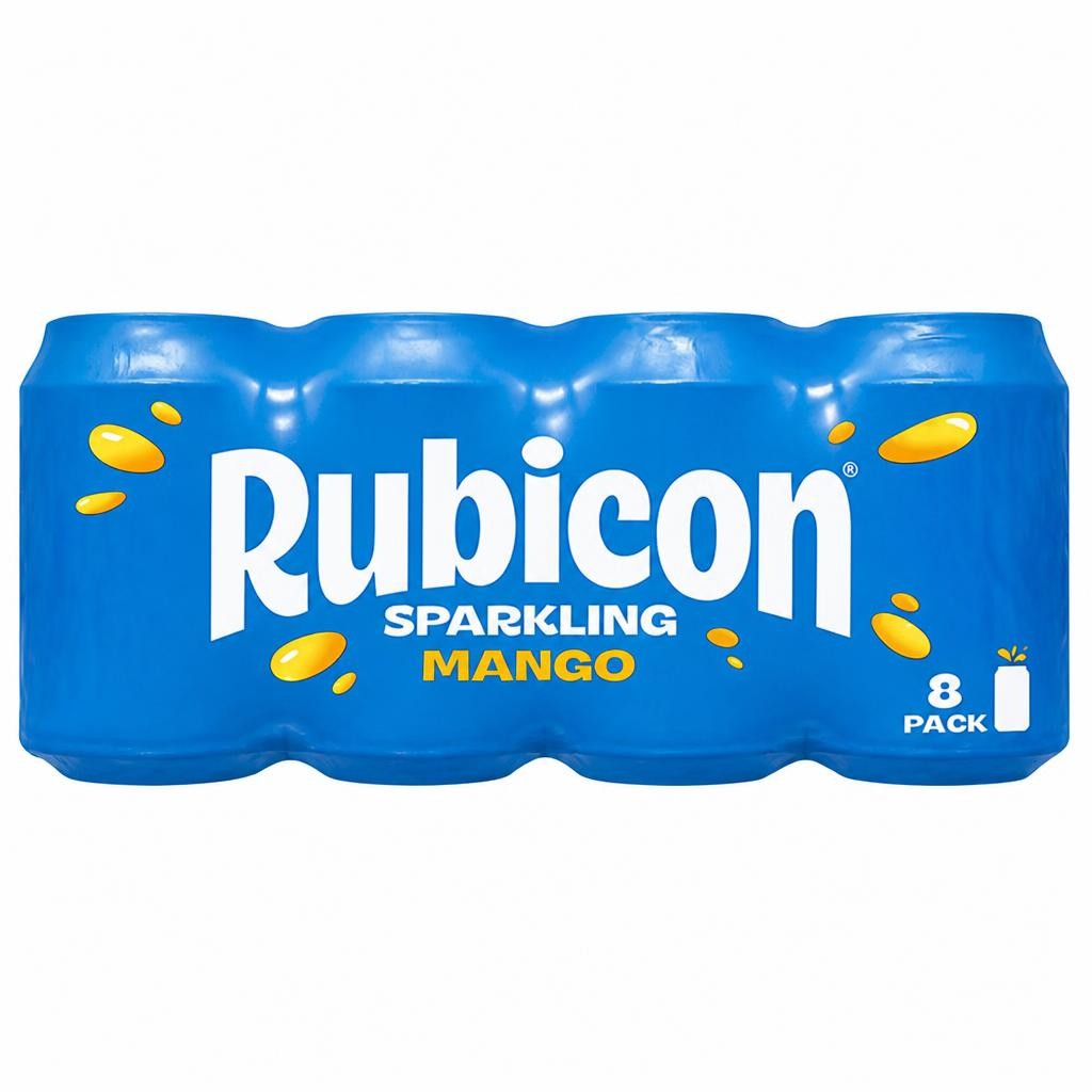 Rubicon Sparkling Mango Soft Drink Can Multipack 8x330ml