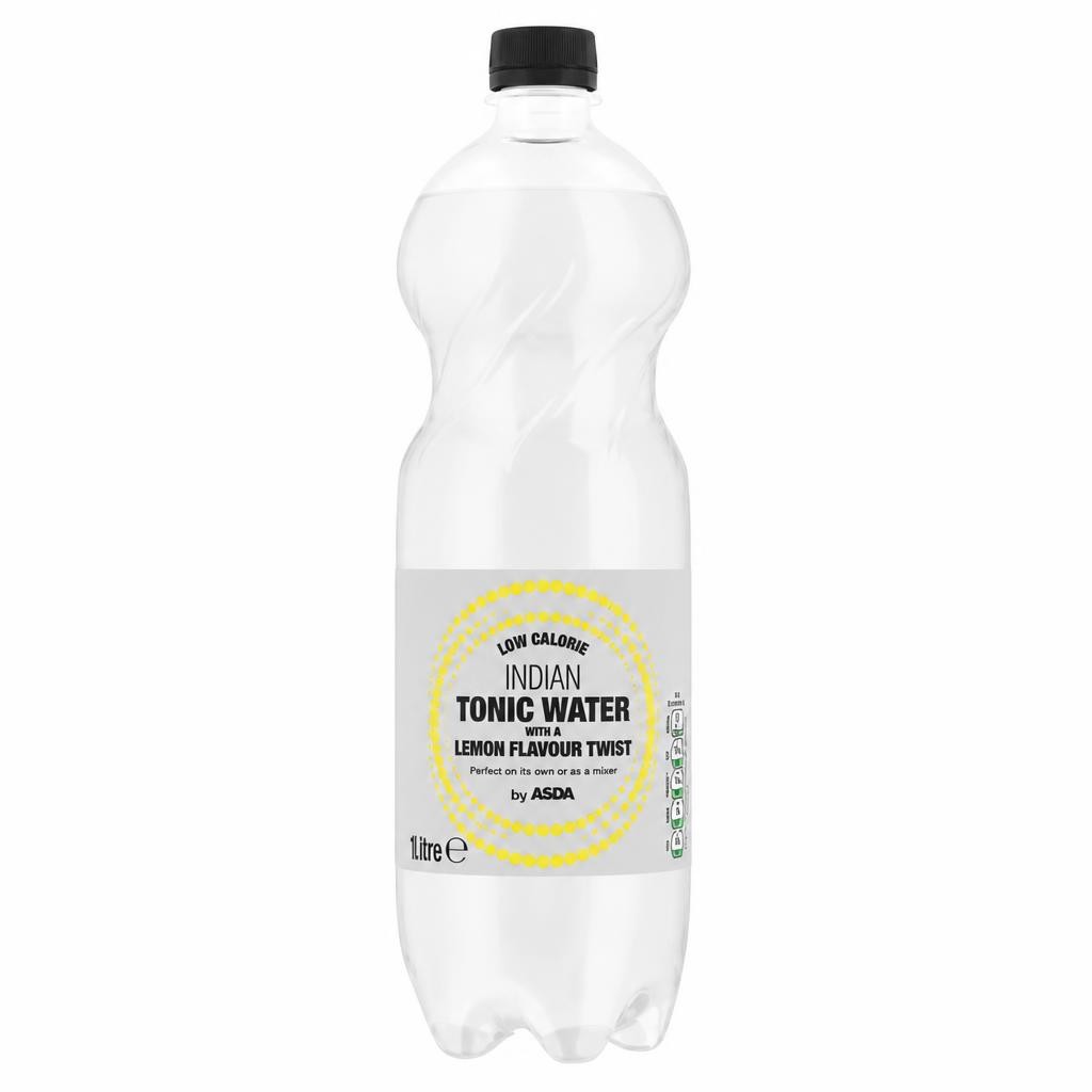 ASDA Indian Tonic Water with a Lemon Flavour Twist Low calorie 1 Litre