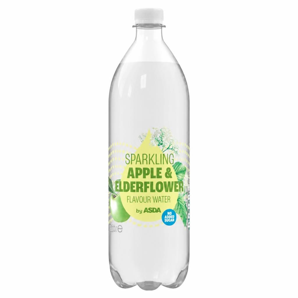 ASDA Sparkling Apple & Elderflower Flavour Water 1 Litre