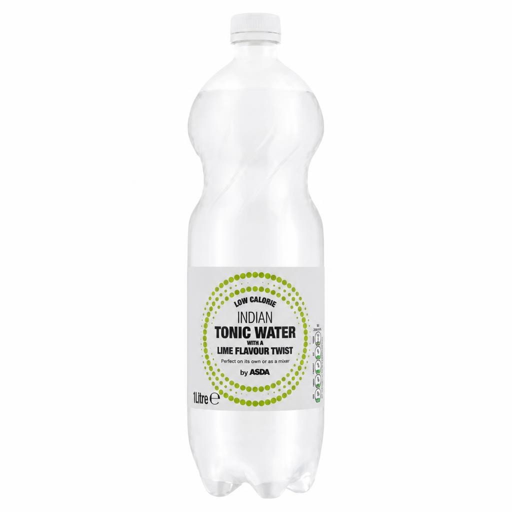 ASDA Indian Tonic Water with a Lime Flavour Twist Low Calorie 1 Litre