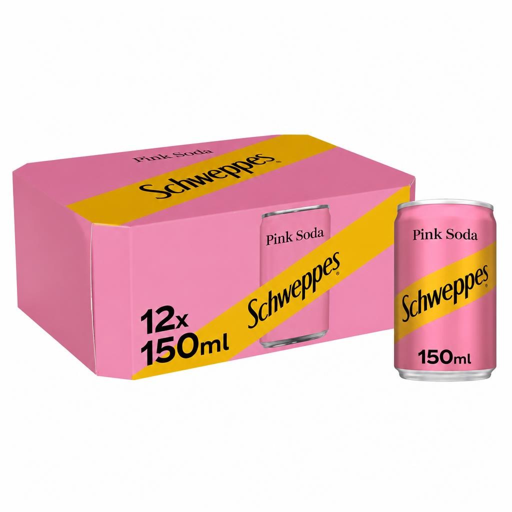 Schweppes Pink Soda 12 x 150ml Cans