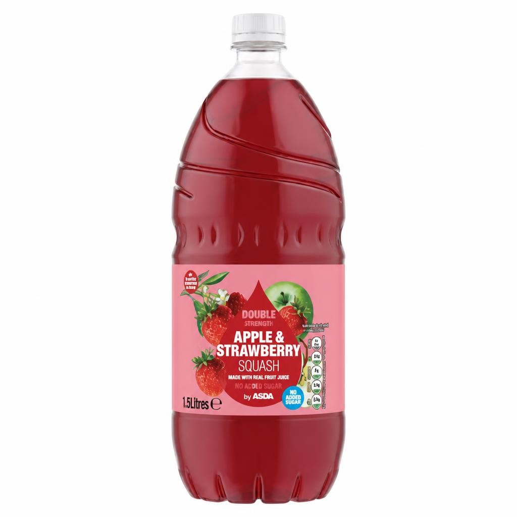 ASDA Apple & Strawberry Squash 1.5 Litres